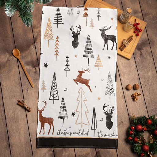 Цена за 2 шт. Полотенце «Доляна» X-Mas 40×70 см, 100%хл, рогожка 164 г/м²