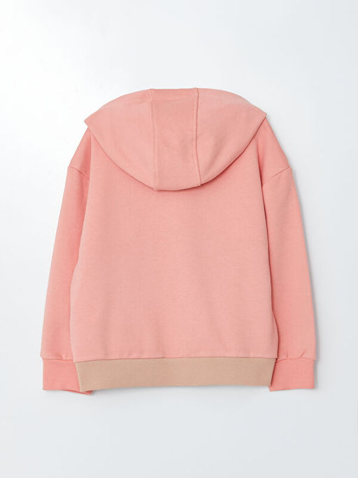 Kap??onlu Bask?l? Uzun Kollu K?z ?ocuk Fermuarl? Sweatshirt - Waikiki фото 2