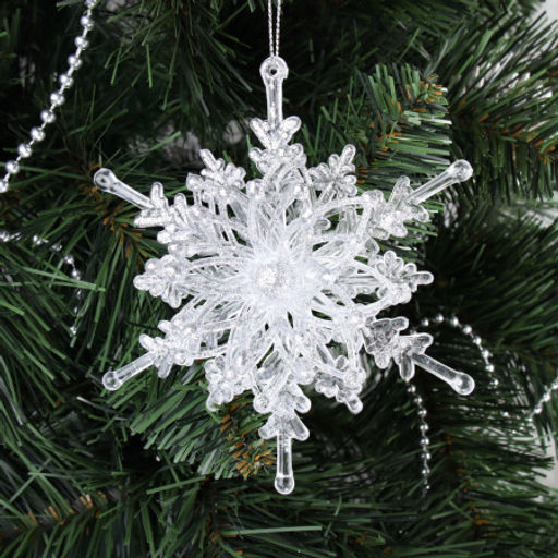 Новогоднее украшение Снежинка / LC24Y-013 /уп 80/120/ - ГалеонТрейд фото 2