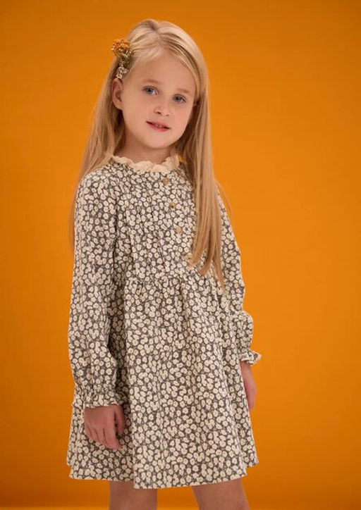 Платье из микро-вельвета дев. О66655 - Карамелли фото 7