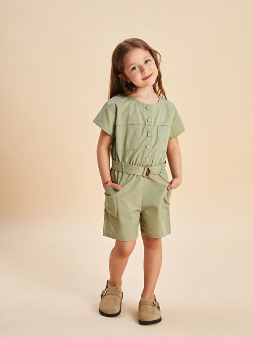 Bisiklet Yaka Basic K?z ?ocuk Tulum