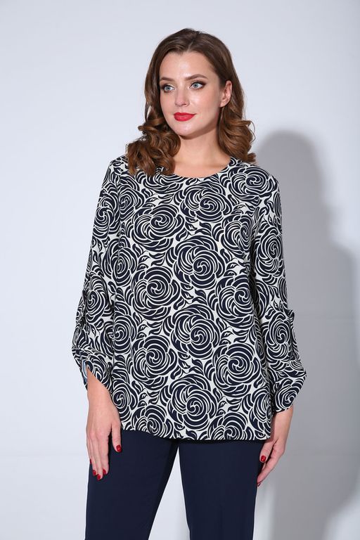 Блуза Liona Style 811Б молочный принт  фото 2