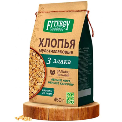 ЯС Fitergy Хлопья 3 злака 450г