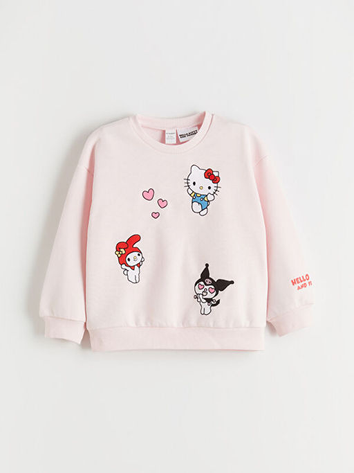 Hello Kitty Lisansl? K?z ?ocuk Kal?n Sweatshirt