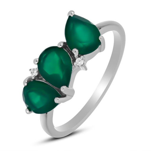 Кольцо, зеленый агат, Неаполь