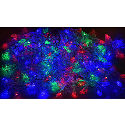 Электрогирлянда "Звезда" 2,4м, цветная