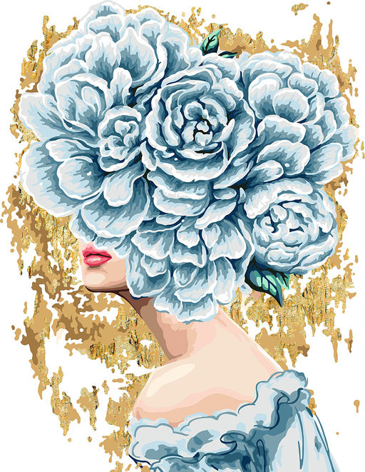 ФРЕЯ PNB/PLPT-282 Набор для раскрашивания по номерам ( с поталью ) 50 х 40 см Нежный образ