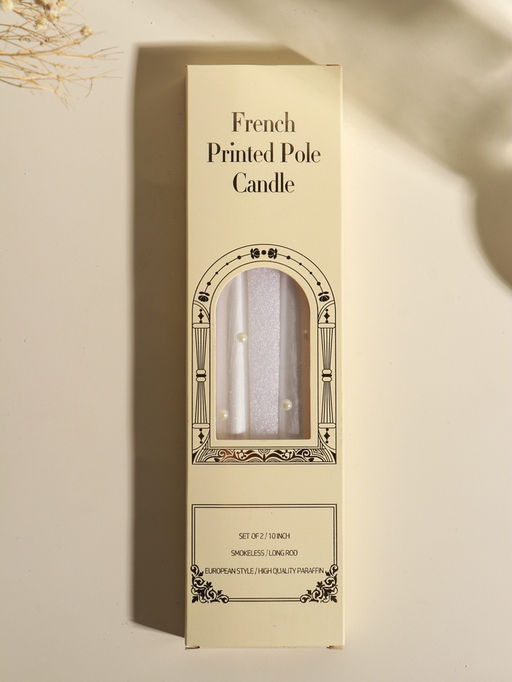 Набор свечей античных Белый жемчуг, 2.3?25 см, 2 шт., 7.6?28?2.3 см