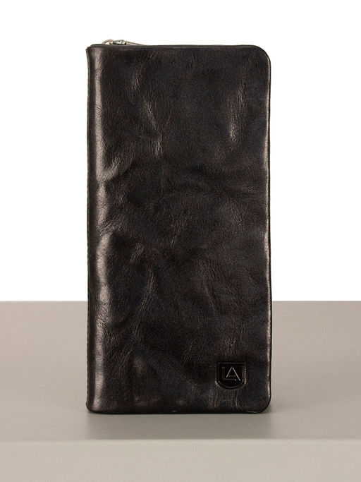 LACCOMA клатч V7513-черный натуральная кожа