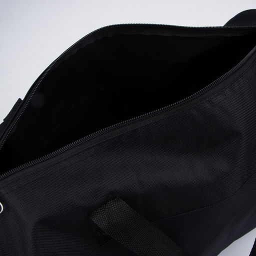 Сумка спортивная на молнии, длинный ремень, средний размер, чёрная