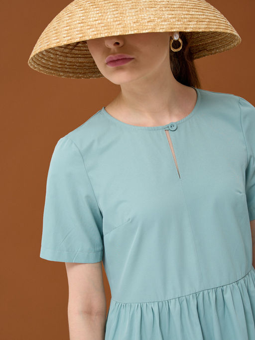 Платье хлопок OD-795-1 с планкой св.зеленое OD-795-1 - Tantino фото 9