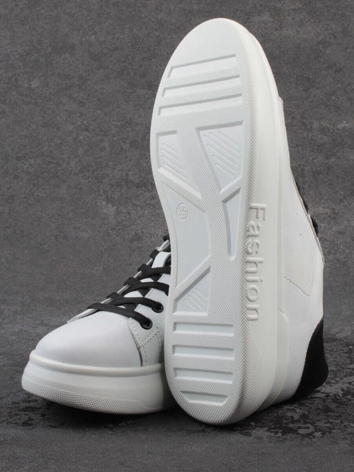 03-YC151-2 WHITE Кроссовки женские (натуральная кожа)