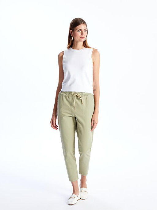 Beli Lastikli Standart Fit Kad?n Pantolon