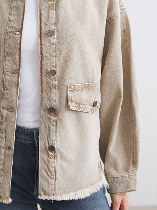 Oversize Kad?n Jean G?mlek Ceket