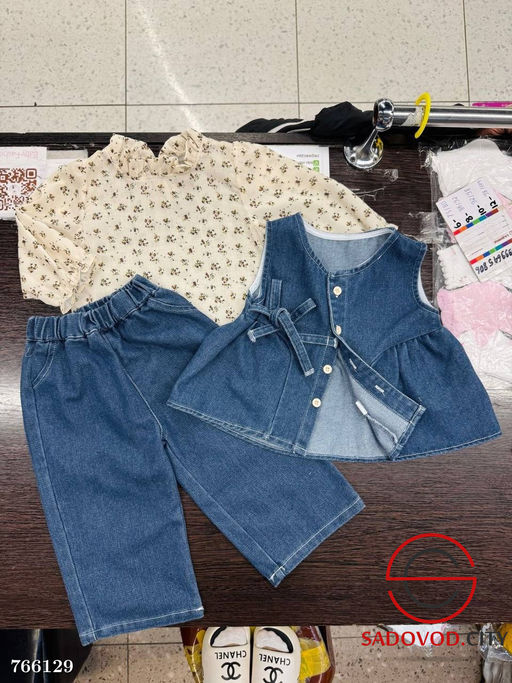 Джинсовый костюм тройка для девочки - Bruno фото 3