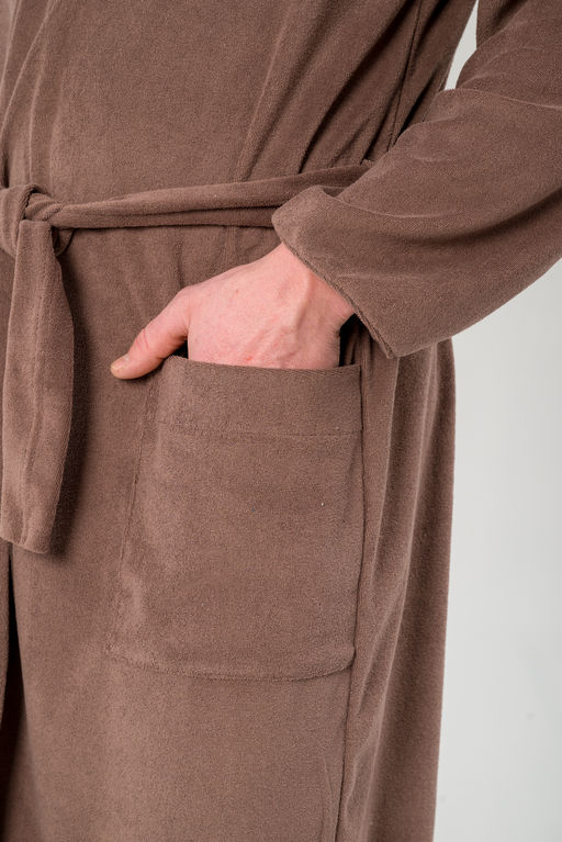 Халат мужской из махры Ренат светло-коричневый - Амадэль фото 3