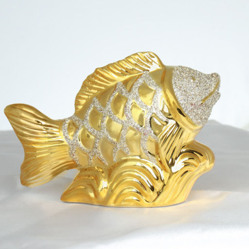 Статуэтка Золотая рыбка 13 см / W3337 /уп 48/ - ГалеонТрейд фото 4