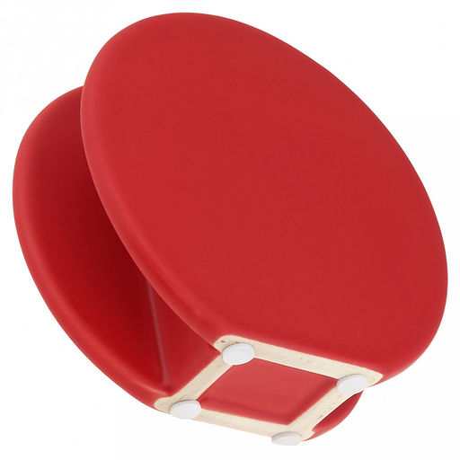 Ваза керамическая "Баухаус" 260мл, 15х4,8х14,5см, горло 4,7х2,3см, глянец, противоскользящие накладки, красный, в коробке (Китай)