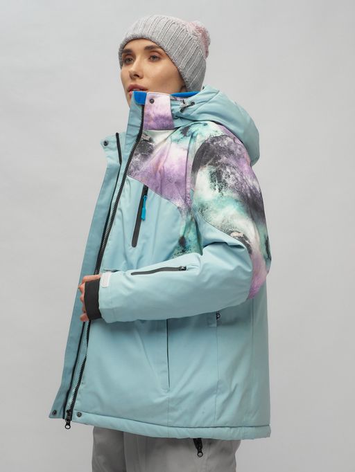 Горнолыжный костюм женский большого размера голубого цвета 02263Gl - Chunmai фото 16