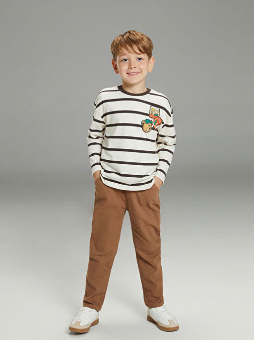 Kadife G?r?n?ml? Erkek ?ocuk Pantolon