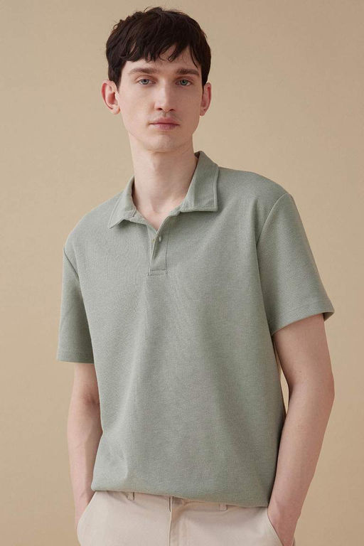 New Regular Fit Basic Duz K?sa Kollu Polo Tisort - Defacto фото 2