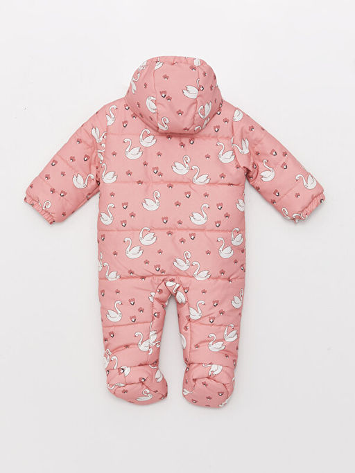 Kap??onlu Uzun Kollu Bask?l? K?z Bebek Astronot Mont - Waikiki фото 2