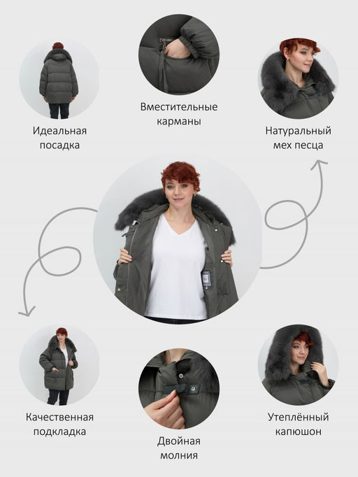 Куртка зимняя с мехом Бренд: Visdeer  фото 21