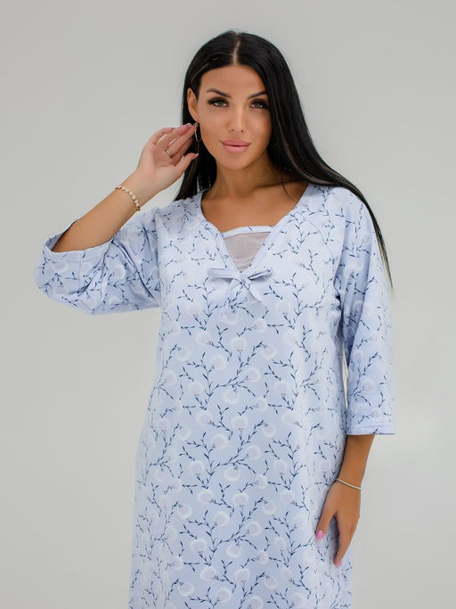 Сорочка ночная арт. С-1 Голубая - Милана фото 4