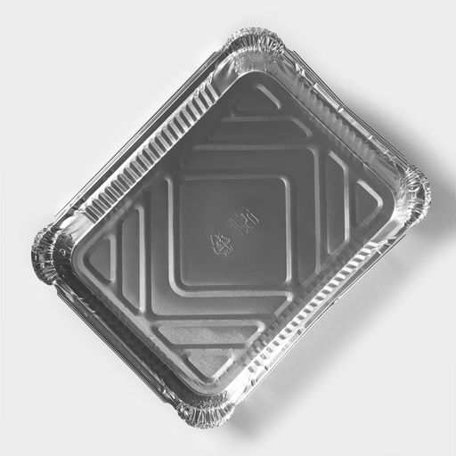 Цена за 2 шт. Формы для выпечки и запекания Доляна, набор 2 шт., 1.04 л, 22.5184.5 см, фольга, серебристые  фото 2