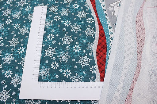 Рогожка Нарядная сказка цв.морская волна, ш.1.52м, хлопок-100%, 165гр/м.кв - Купава фото 4