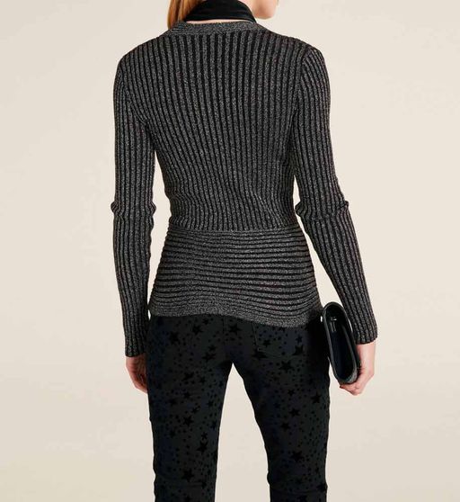 Пуловер, черно-серебристый - Heine фото 4