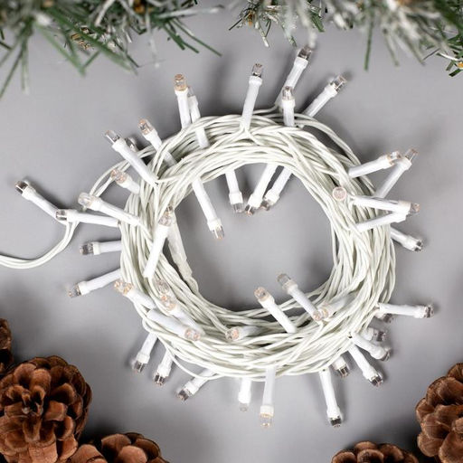 Гирлянда Нить 5 м, IP20, белая нить, 50 LED, 8 режимов, 220 В, свечение фиолетовое - Luazon lighting фото 2