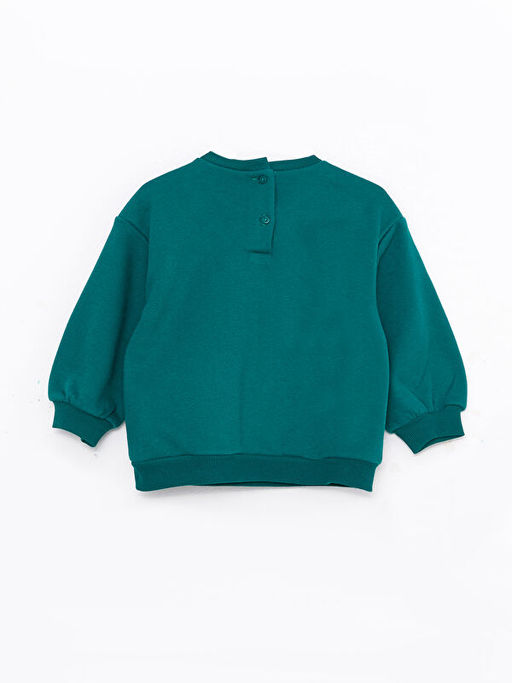 Bisiklet Yaka Uzun Kollu Bask?l? K?z Bebek Sweatshirt - Waikiki фото 2