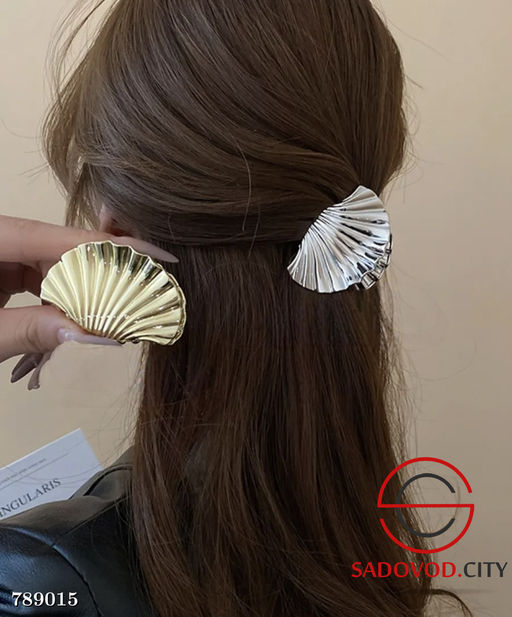 Металлическая глянцевая заколка для волос 1 шт - Bruno фото 3