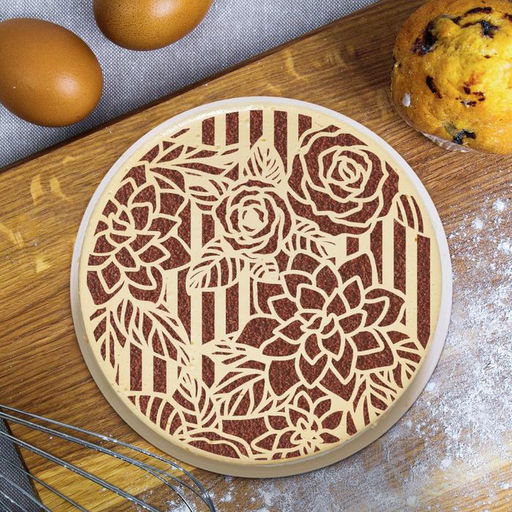 Цена за 5 шт. Трафарет для торта «Цветы», 30×35 см