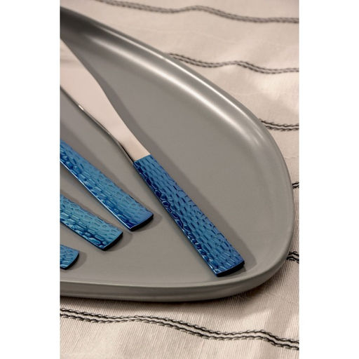 Набор столовых приборов из нержавеющей стали Доляна «Вако», 24 предмета, цвет ручек синий