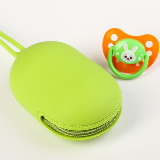 Контейнер для хранения и стерилизации сосок и пустышек, силиконовый, цвет зеленый - Крошка я фото 4