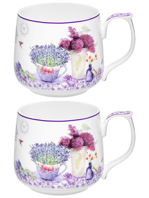 Набор кружек 2 пр. 500 мл 13,5*10*9 см Лаванда фарфор NEW BONE CHINA - Elan gallery фото 3