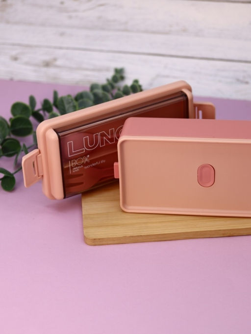 Ланчбокс "Life every day", pink (ложка+вилка), 700 мл