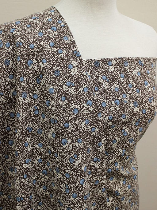 Импорт. хлопок Агапия цв.коричневый, ш.1.45м, хлопок-100%, 100гр/м.кв - Купава фото 2