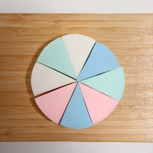 Цена за 2 шт. Спонжи для макияжа, набор - 8 шт., 3.5×3 см, разноцветные