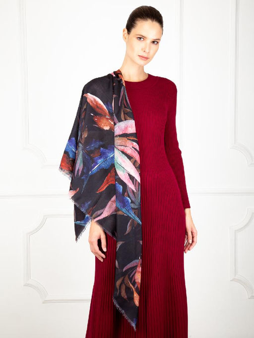 Платок жен. виск+шерсть 130х130 LG33-511-20 - Labbra фото 4