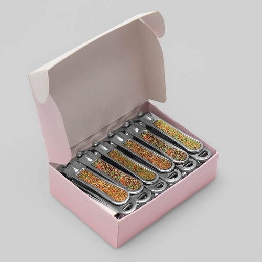 Цена за 12 шт. Кусачки-книпсер маникюрные, с пилкой, 5 см, фасовка 12 шт в коробке, рисунок МИКС - Queen fair фото 3