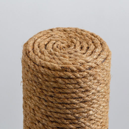 Когтеточка с высоким и толстым столбиком, сизаль, 35×35×82 см, микс цветов