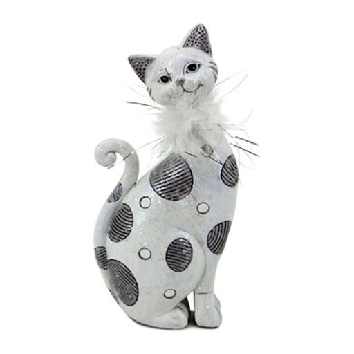 Декоративная статуэтка Кошка Shania Home Philosophy. Цвет белый. Размер 10,5х6х23 см.