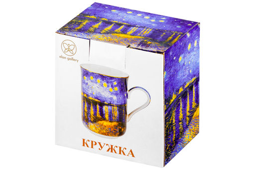 Кружка 350 мл 10,8*7,5*10,5 см "Звездная ночь над Роной" NEW BONE CHINA