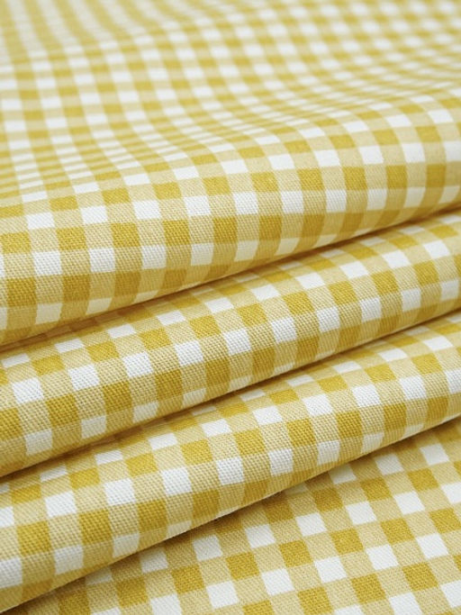 Сатин Клетка (0.3*0.3см) цв.горчично-желтый, ш.2.35м, хлопок-100%, 115гр/м.кв - Купава фото 6