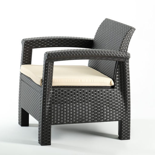 Комплект садовой мебели «Калифорния», 3 предмета: 2 кресла, стол, тёмно-коричневый