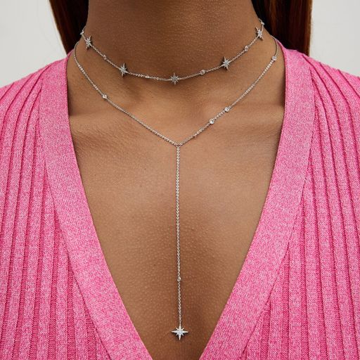 Колье - чокер Isida со звёздами из серебра