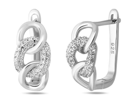 Серьги, куб.циркон., BY-6216